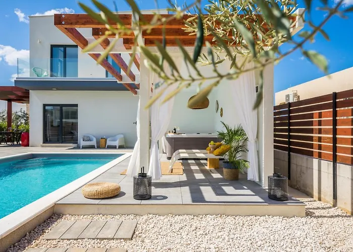 Olea With Heated Pool And Jacuzzi Villa Sukosan